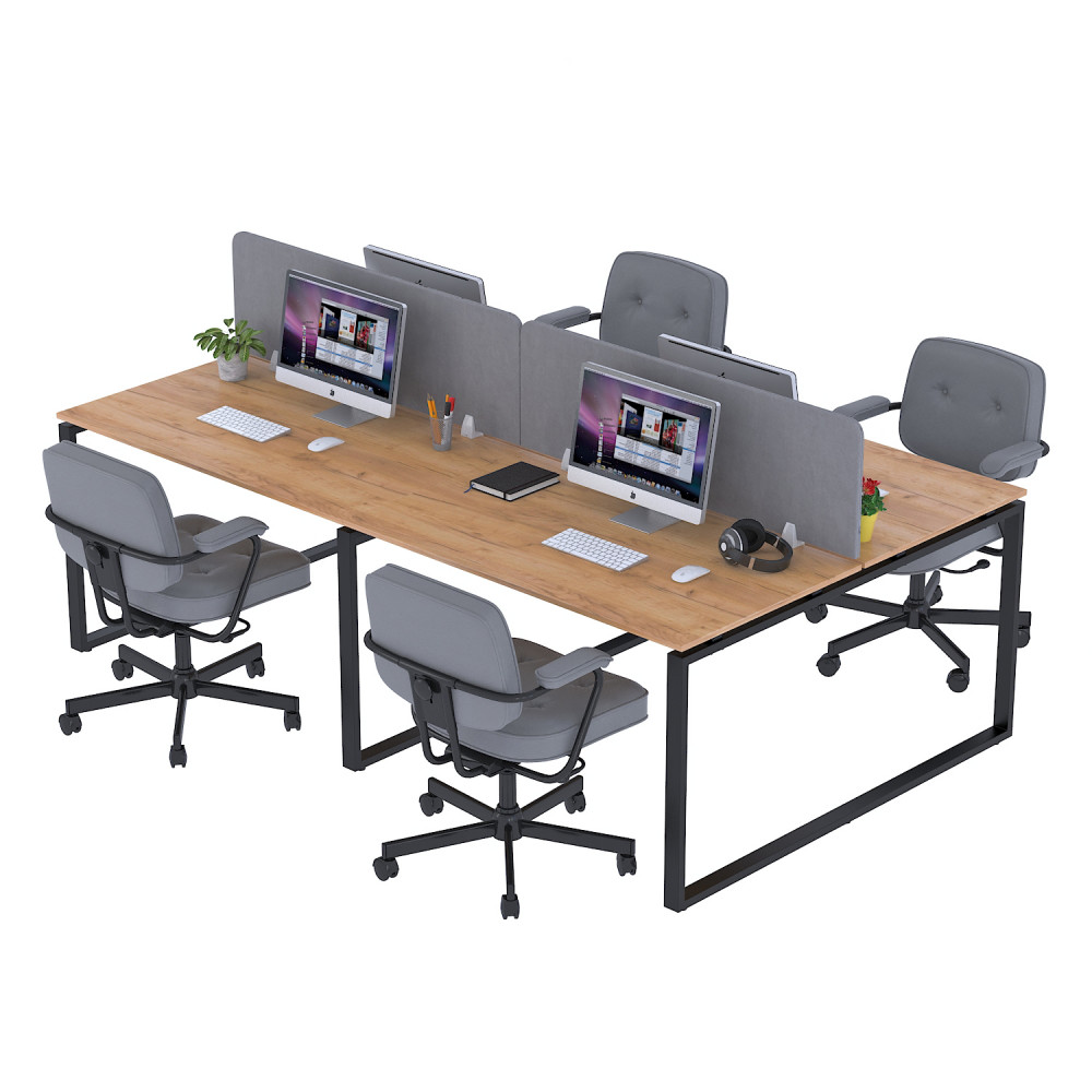 Стіл письмовий на чотири місця ND4-240x140 Loft Design